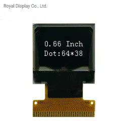OLED Supplier 0.66inch SSD1306 64x48 Monochrome OLED Display I2c Spi RY-6448KSWEG03