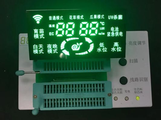 Customized RY7437 Segment Green color LED Display for Industrial Instrument