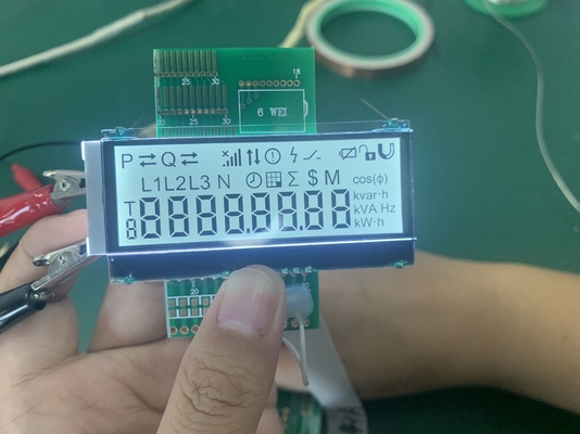 Transflective Custom LCD Display TN STN HTN 7 Sgement LCD Display For Electronic Meter