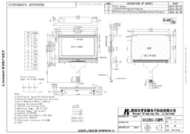 Professional Cog Lcd Module , Graphic Oled Display 3.3V Power Supply