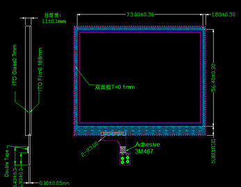 Professional 3.5 Lcd Touch Panel For LQ035NC121 Chemical Resistance