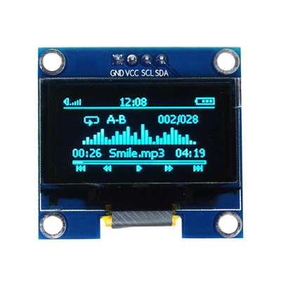 High Contrast Color 0.96'' OLED Display Module 128X64 Dots Matrix Screen