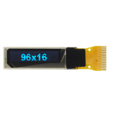 COG Monochrome Mini Size 0.69'' OLED LCD Panel 96X16 Dots Display Module