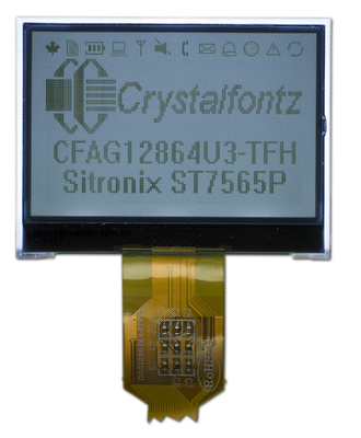 2.4'' 128*64 Graphic LCD Module Low Power CFAG12864U3-TFH ST7565P With Backlight Industrial Display