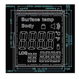 Segment Positive TN Lcd Display Screen For Infrared Thermometer