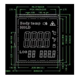 Segment Positive TN Lcd Display Screen For Infrared Thermometer
