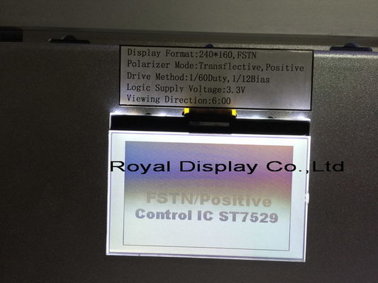 240X160 dots STN UC1611S With White Color Monochrome Graphic Touch Screen Module LCD Cog Module