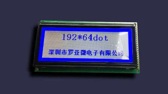 192*64dots Graphic Low Power Consumption Stn-Gray White LED Backlight Module LCD Display