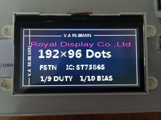 192X64 Resolution Positive Transflective Custom LCD Display in Stock