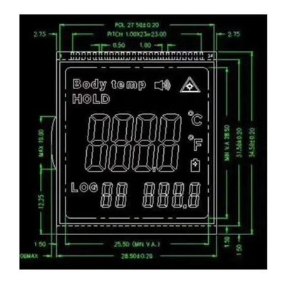 FPC FSTN Tn Positive COG LCD Module 3V RYD2119TM-01 For Infrared Thermometer
