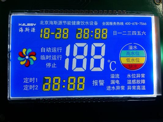 12864 Stn RoHS FSTN Positive LCD Display 1/9 Duty For Input Battery