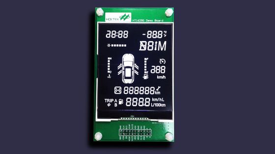 Numeric Multicolor 7 Segment LCD Display 3.3V FSTN For Thermostat
