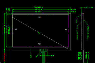 350cd/m2 4.3in Resistive Touch LCD Panel CDG8671-7.0 IPS LCD Screen