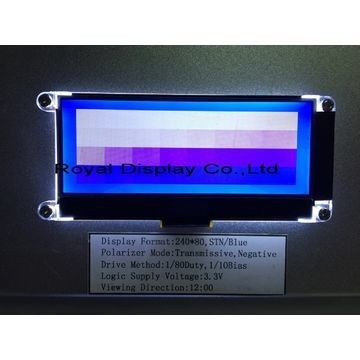 FSTN Positive 240x80 Dots Matrix Lcd Module Amber LED Backlight