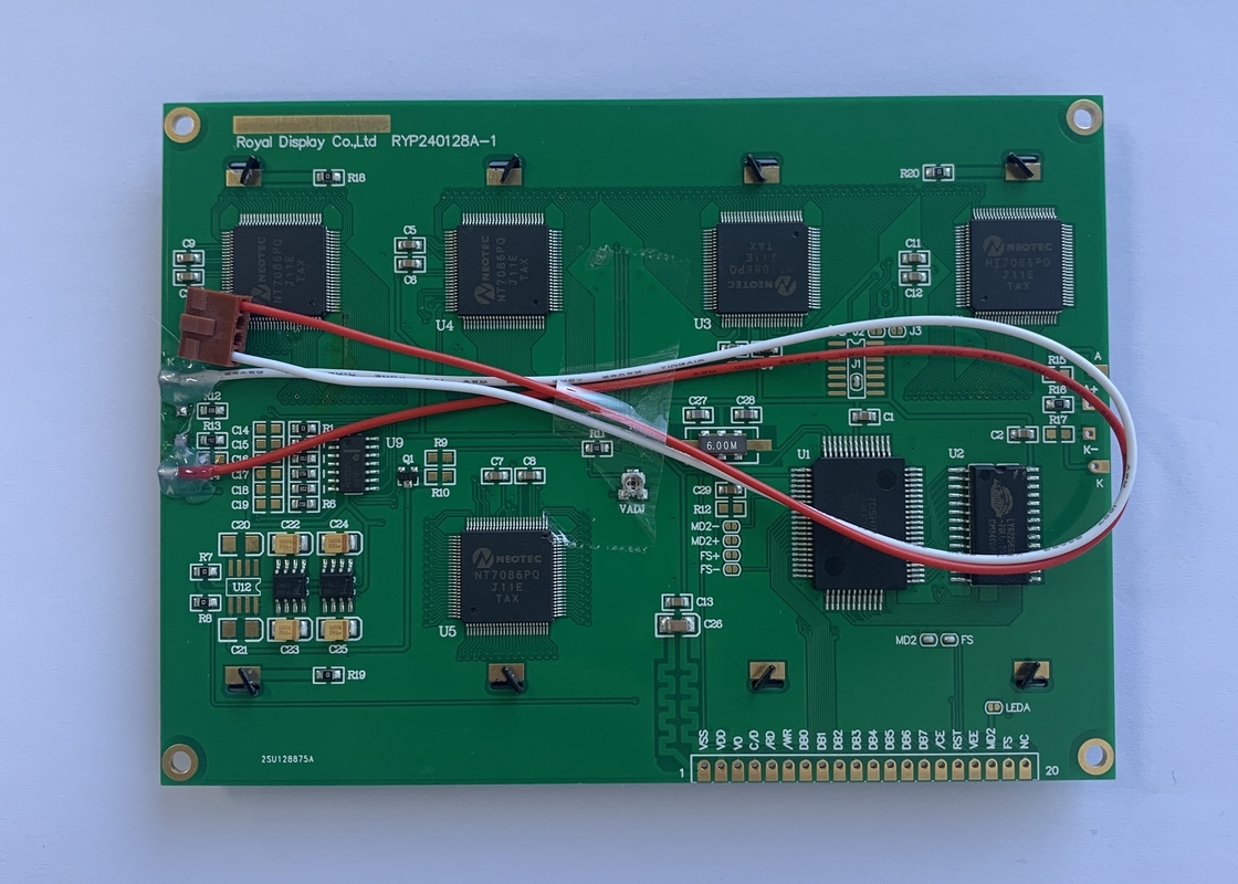 5.1 Inch 240x128 Dot Display Module 5V 22 Pin LCD Screen Graphic T6963c LCD Display