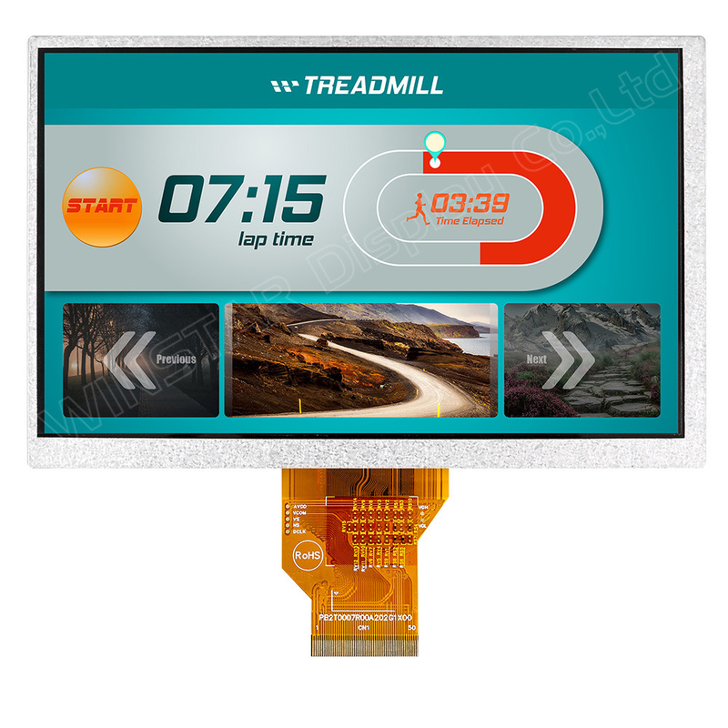 7'' 800*RGB*480 TFT LCD Module white transmissive 12H 16:9 with ST-5623D
