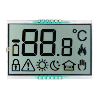 RYD2119TM01 Custom Segment LCD Display Object Body Temp Indicator Zebra Connector 3.0V Drive