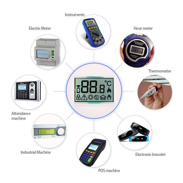 Custom LCD Display Chinese Manufacturer 31x26 Mono 7 Segment LCD Screen FSTN Transmissive Positive