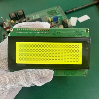 STN Yellow Monochrome 20X4 Character 16 Pins LCD Module with LED Backlight