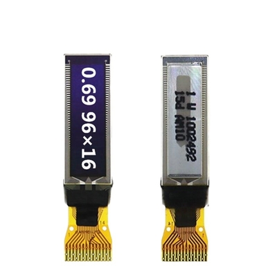 COG Monochrome Mini Size 0.69'' OLED LCD Panel 96X16 Dots Display Module