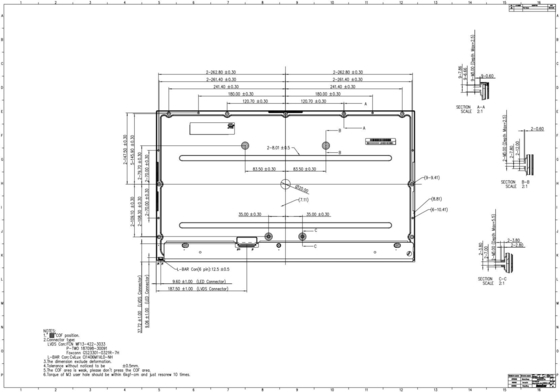 23.8 Inch Innolux TFT LCD Module R238hca-L3b 1920*1080 Full HD 16.7m Display