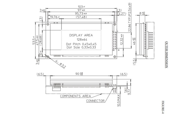 Futaba VFD Display Gp9002A01A 128*64 Green Wide Temperature 5.0V customizable