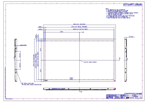 18.5'' TFT LCD Module 1366*768 RGB LVDS Interface AUO Original Display Small MOQ