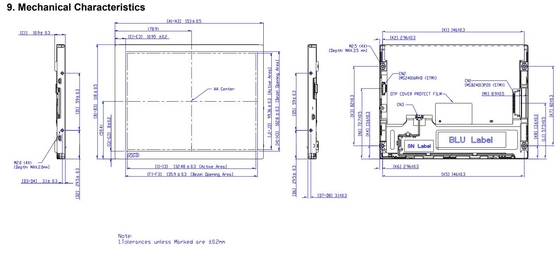 6.5'' TFT LCD G065VN01 640*RGB*480 Wide Temperature AUO Original High Contrast Bright Small MOQ