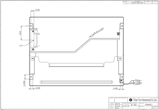 8'' TFT LCD PD080SL1 PVI 800*600 RGB CCFL Display Industrial Touch Wide Temperature