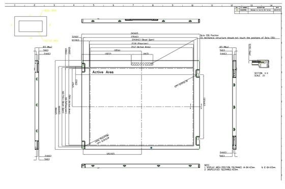 10.4'' TFT LCD INNOLUX G104AGE-L02 800*600 RGB Wide View Wide Temperature Display