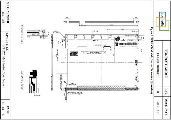 12.1'' TFT LCD XGA 1024*768 RGB BOE Original Wide View Display Touch HT12X21-240