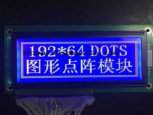 192*64 Graphic LCD Module Big Size STN PIN Connector With Backlight AT0107 AT0108 Industrial Display