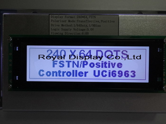 240*64 Graphic FSTN LCD Module With PCB Big Size Industrial Display
