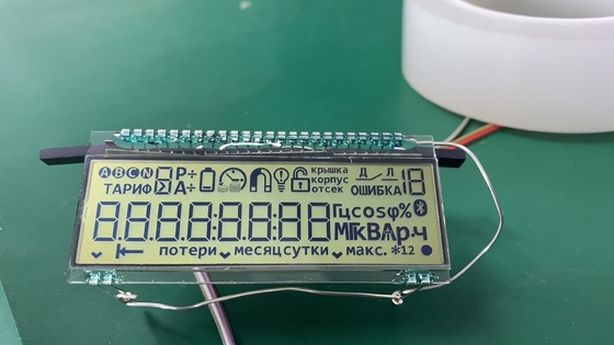TN LCD Module 2.8V -40 Celsius Degree Transflective Positive 64Hz Energy Meter