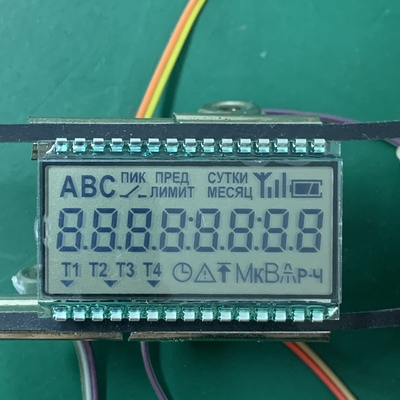 TN LCD Module 2.8V -40 Celsius Degree Transflective Positive 64Hz Energy Meter