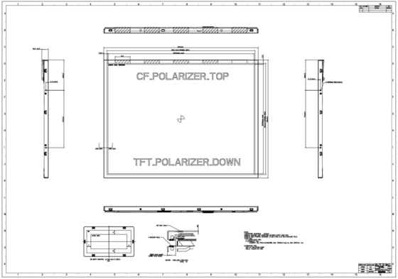 21.3'' TFT 1600*1200 RGB High Contrast Innolux Full View LCD Module