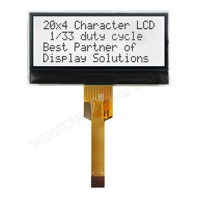20*4 FSTN Monochrome I2C Wide Temperature LCD Module Winstar Replacement