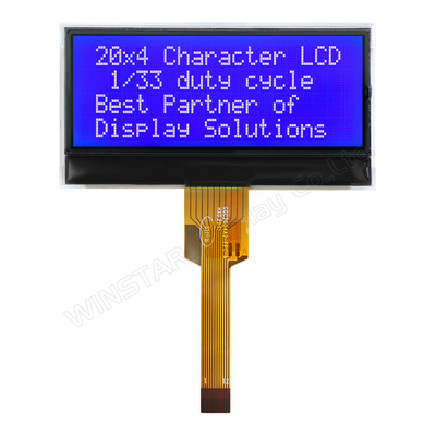 20*4 FSTN Monochrome I2C Wide Temperature LCD Module Winstar Replacement