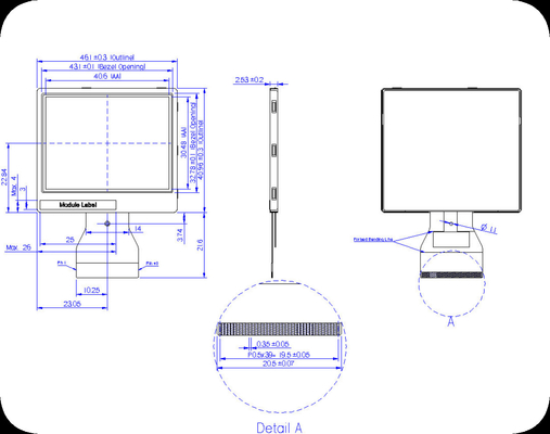 2.0'' LTPS Transmissive RGB 640*240 LCD Module