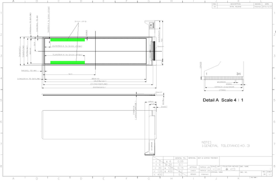 7.33'' 200*750 Monochrome Reflective E-Paper Display EPD
