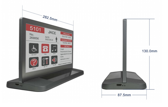 10.85'' 3 Color Solar-powered 1360*480 E-ink Display Desk Nameplate