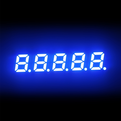 Blue Emitting LED Segment Display Common Cathode 0.28" 5 Digit 200mcd