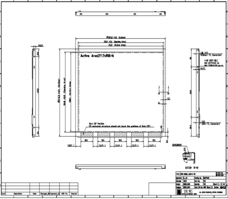 10.4 Inch TFT LCD Module 640X480 RGB G104V1-T03 Innolux Transmissive