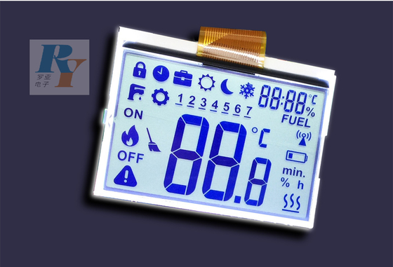 Transparent TN Air Conditioner Lcd Display Screen With White Led Backlight