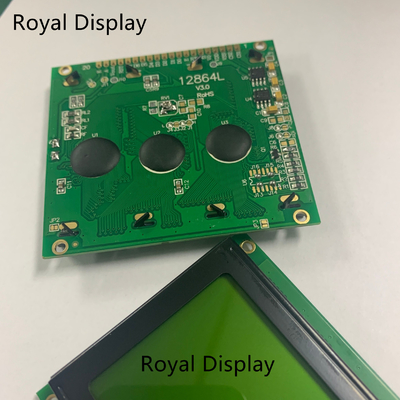 128X64dots STN Yellowgreen Graphic LCD Display Monochrome COB LCD Module