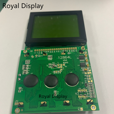 128X64dots STN Yellowgreen Graphic LCD Display Monochrome COB LCD Module