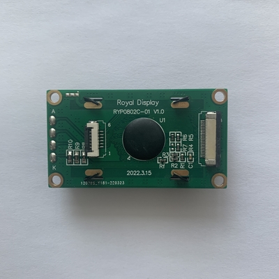 STN Yellow Green 8*2 LCD Module NT7066U 0802 Character LCD Display